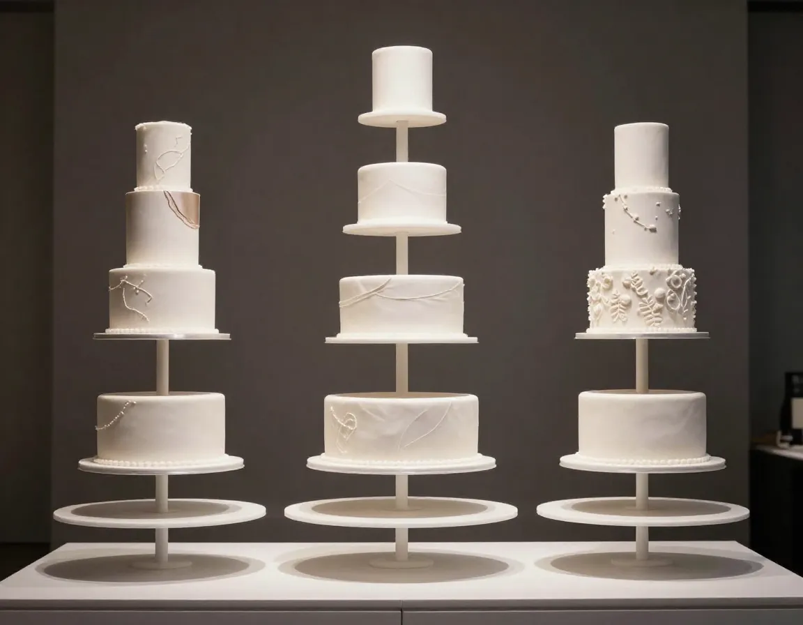 Floating cake tier illusion with clear support engineering