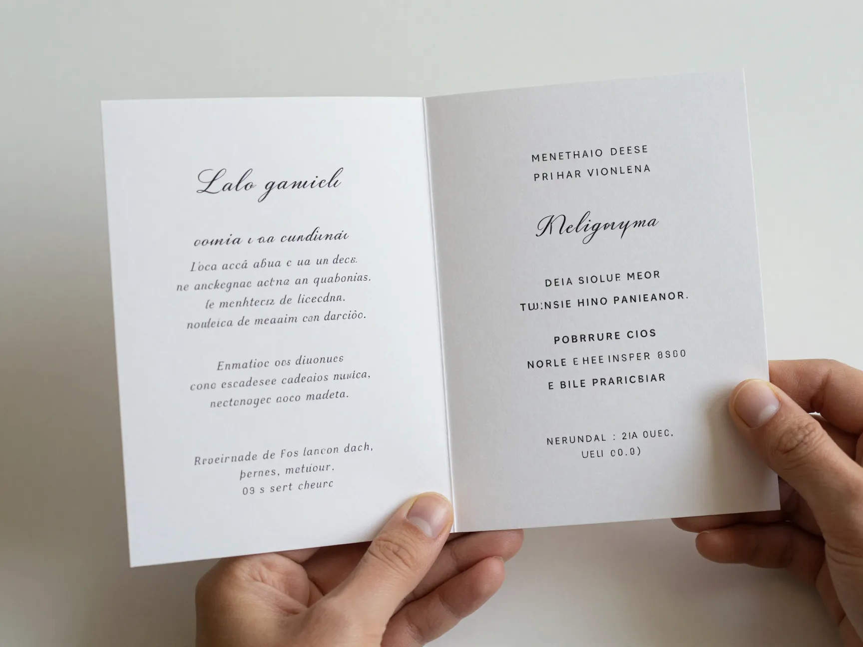 Bilingual elegance invitation split panel spanish english wording