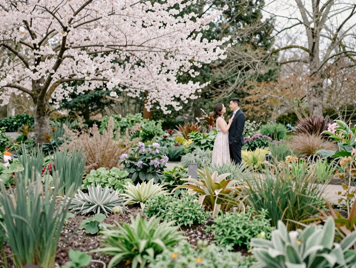 Brooklyn botanic garden soft romantic naturally beautiful shakespeare garden