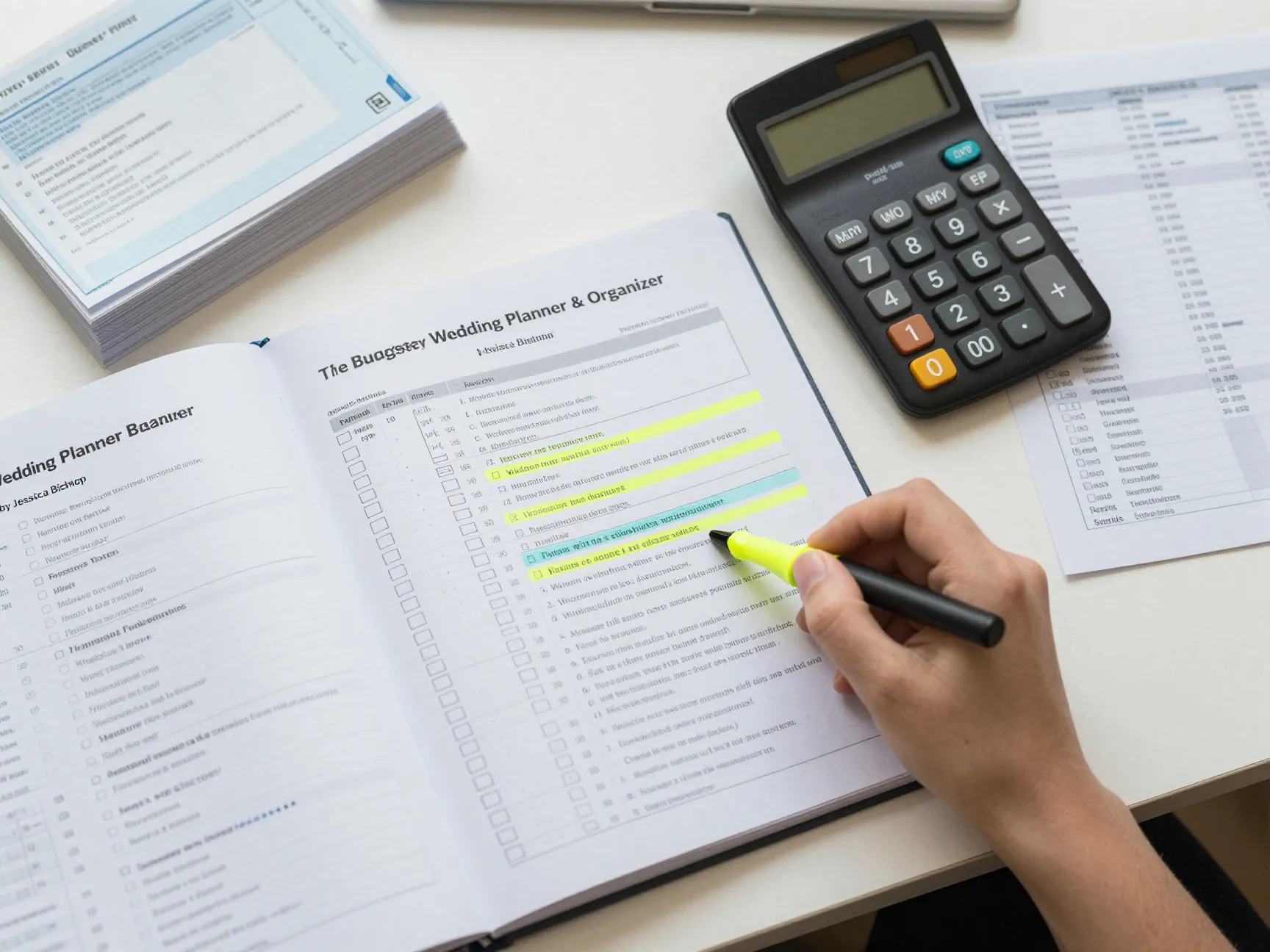 Budget savvy wedding planner organizer with worksheets and money saving tips