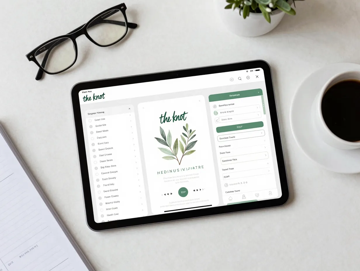 The knot integrated wedding planning dashboard with digital invitations