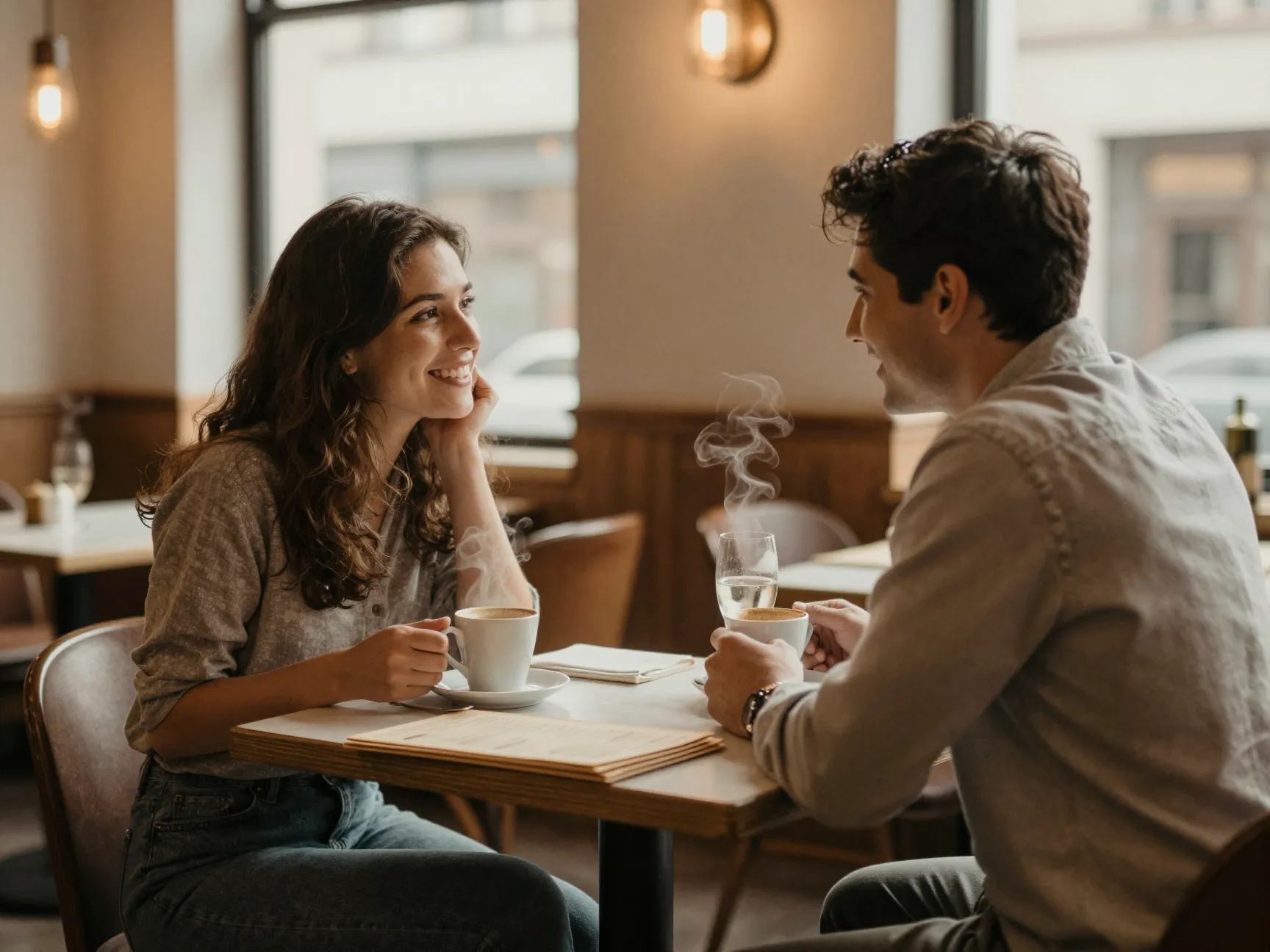 Storytelling themes first date recreated at a favorite restaurant