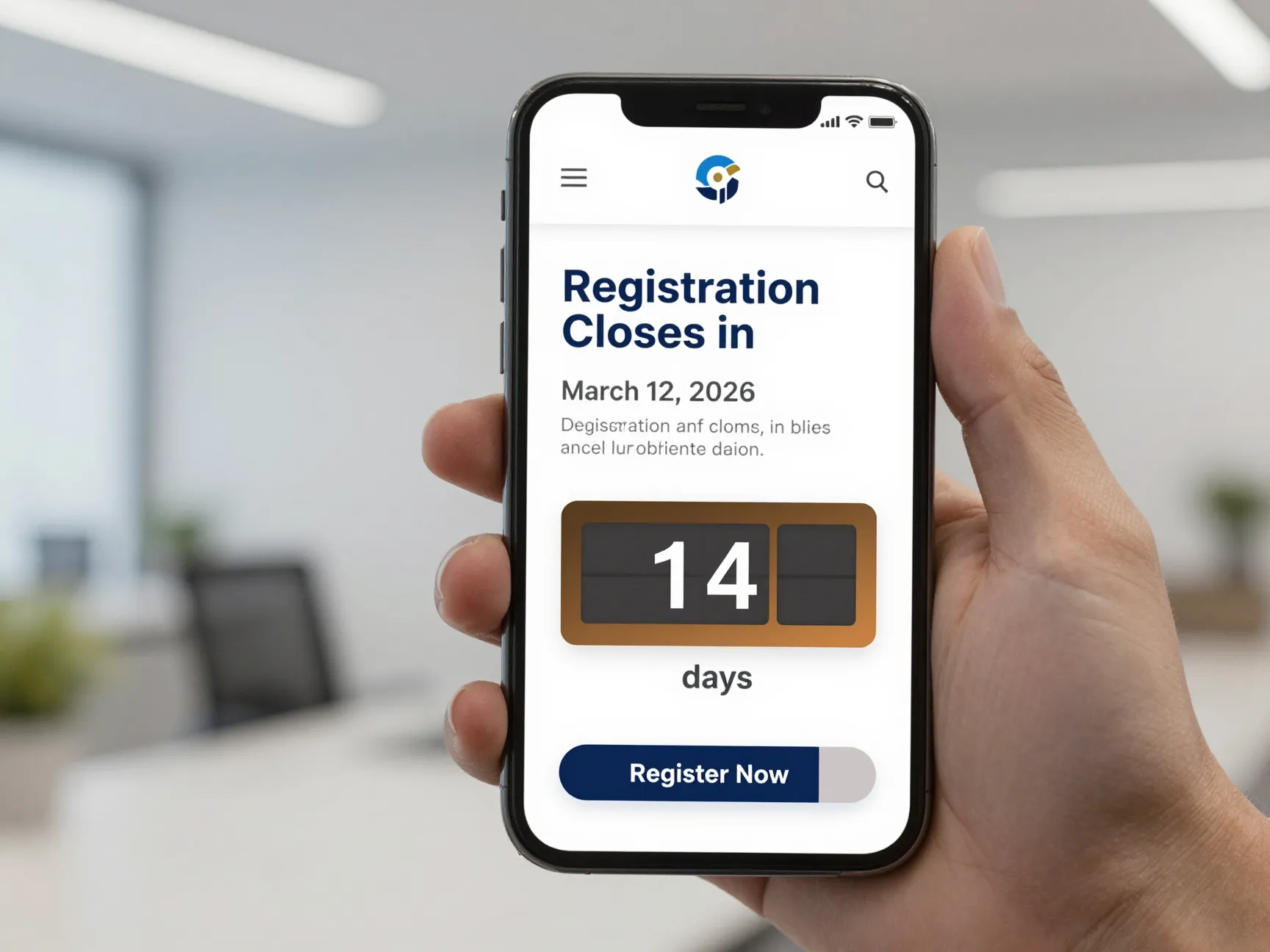 Corporate conference email template professional logo countdown timer