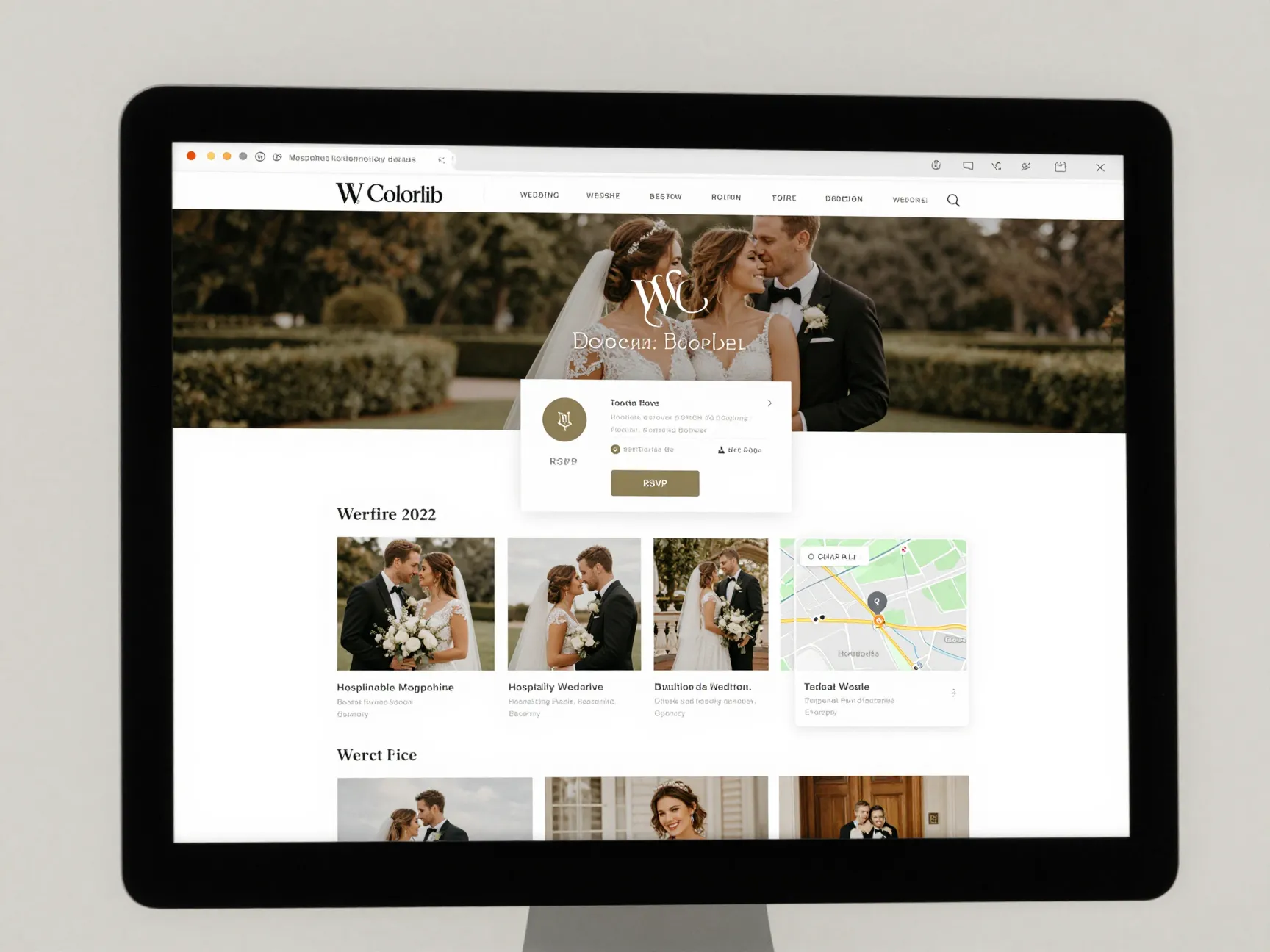 Flexible wordpress wedding theme with hospitality inspired monogram logo