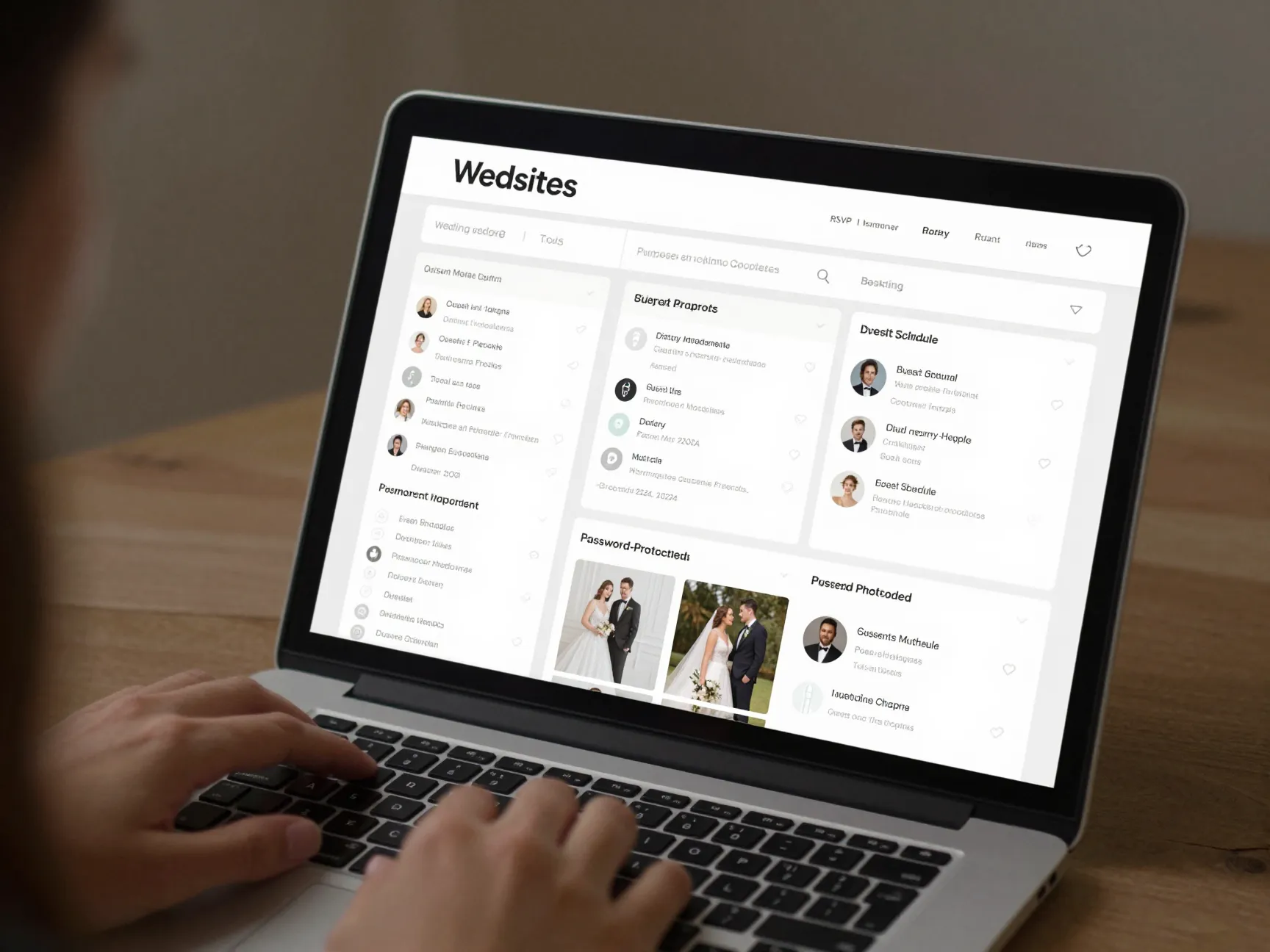 All in one wedding website platform with guest list management tools