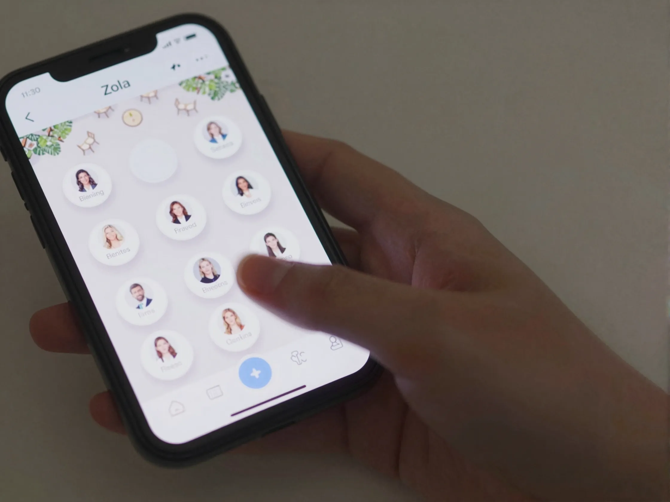 Mobile drag and drop seating chart on phone over venue floor plan