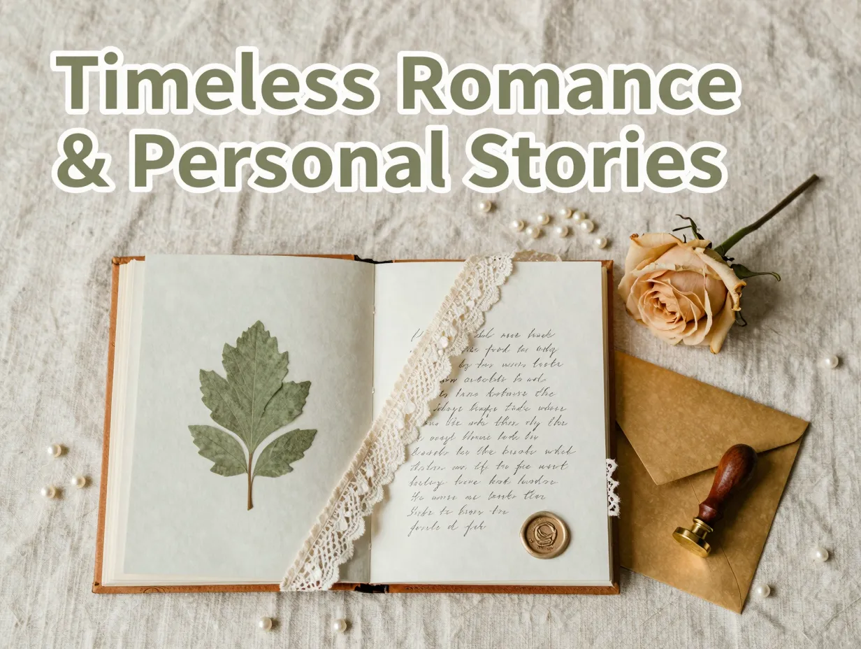 Linen flatlay wedding album vow card sage rose pearls wax seal