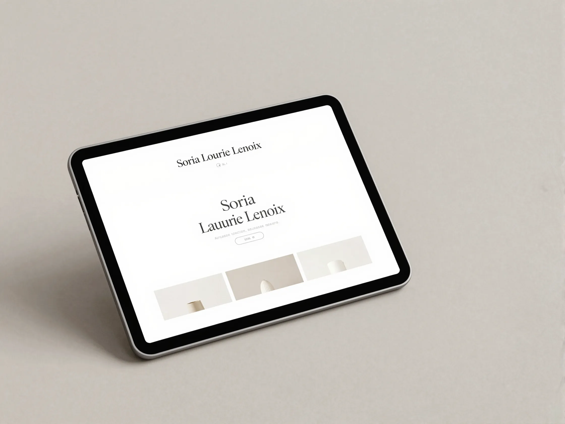 Squarespace minimalist editorial template typography whitespace ssl tablet display