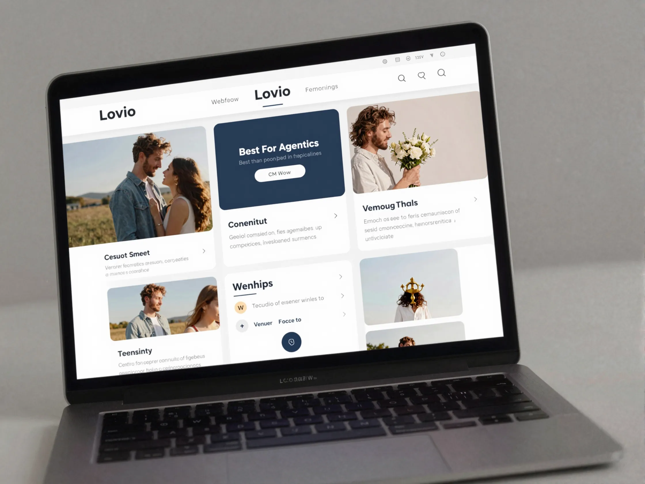 Webflow lovio template customizable homepage cms ecommerce smooth animations laptop