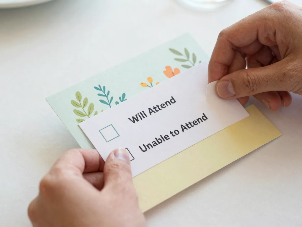 Pull tab interactive rsvp card sliding reveal playful keepsake