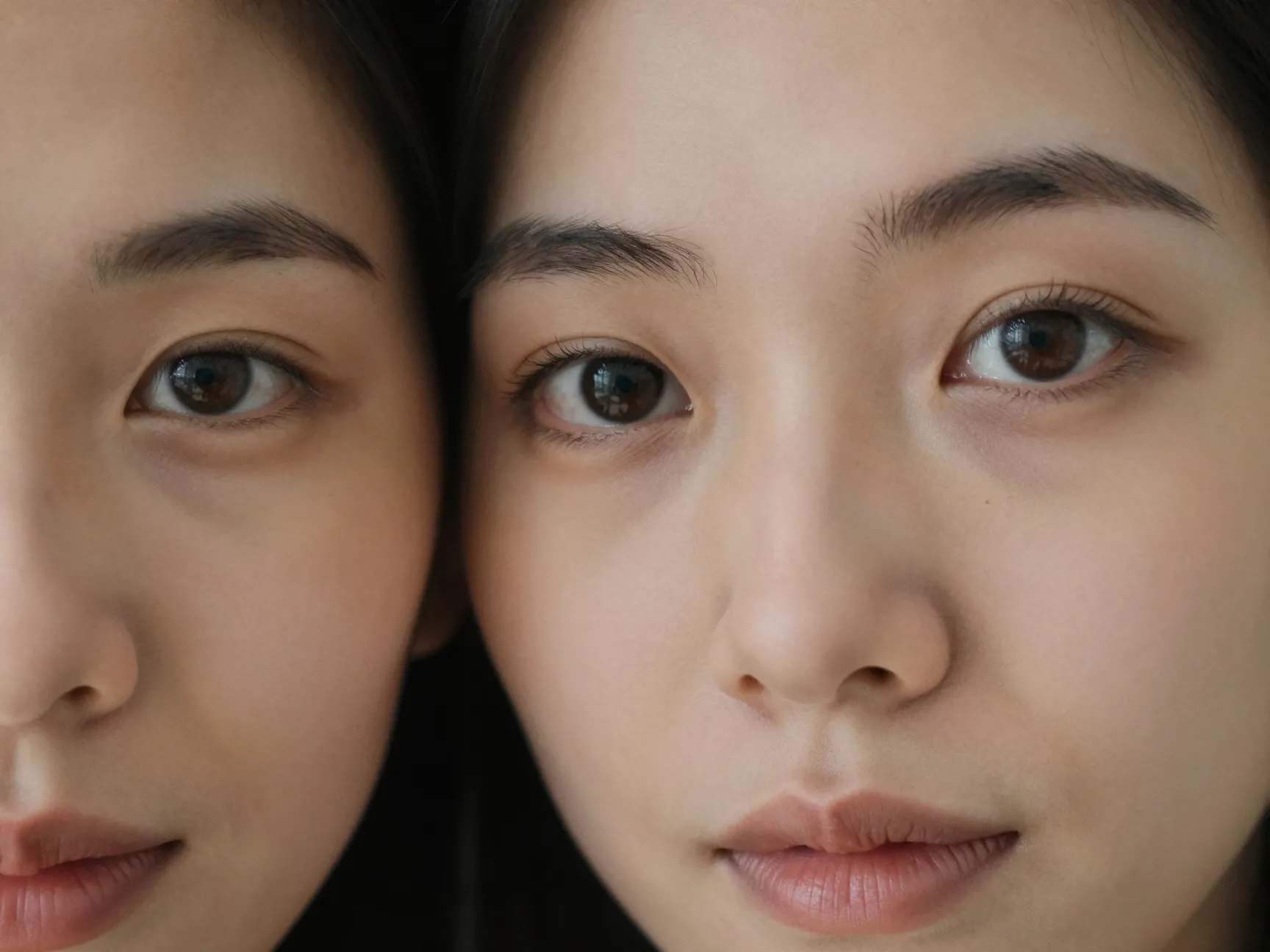 Candid close up portrait taken from partners point of view perspective