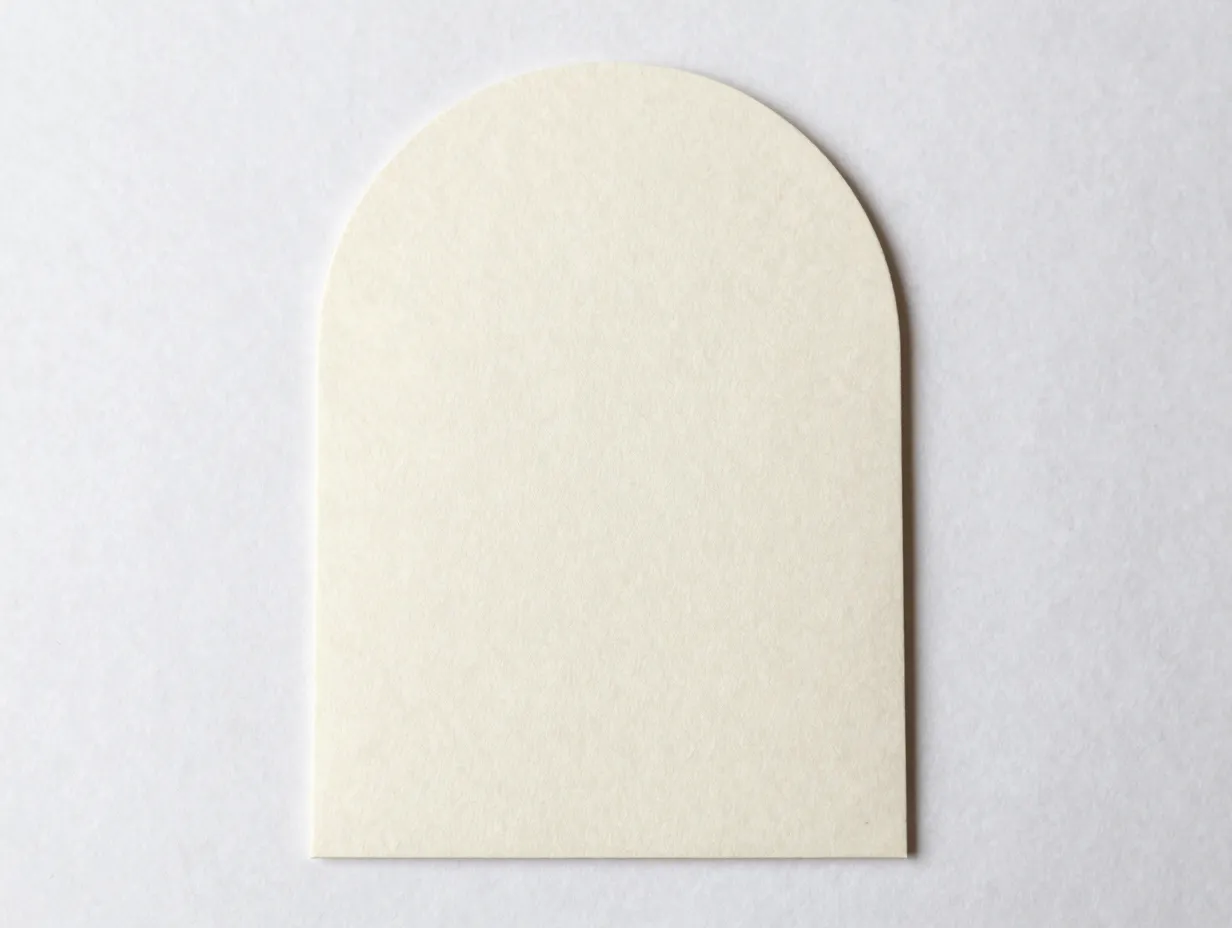 Arch die cut shape ivory card elegant invitation