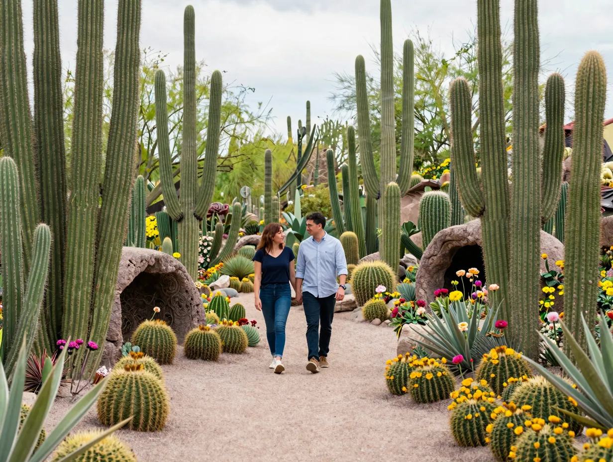 Desert botanical garden phoenix curated saguaro spring blooms trail