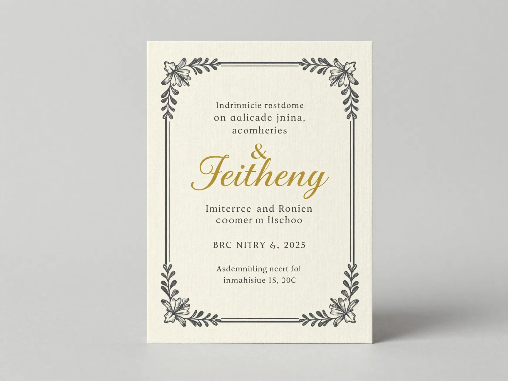 Professional canva designed invitation printed on linen card stock