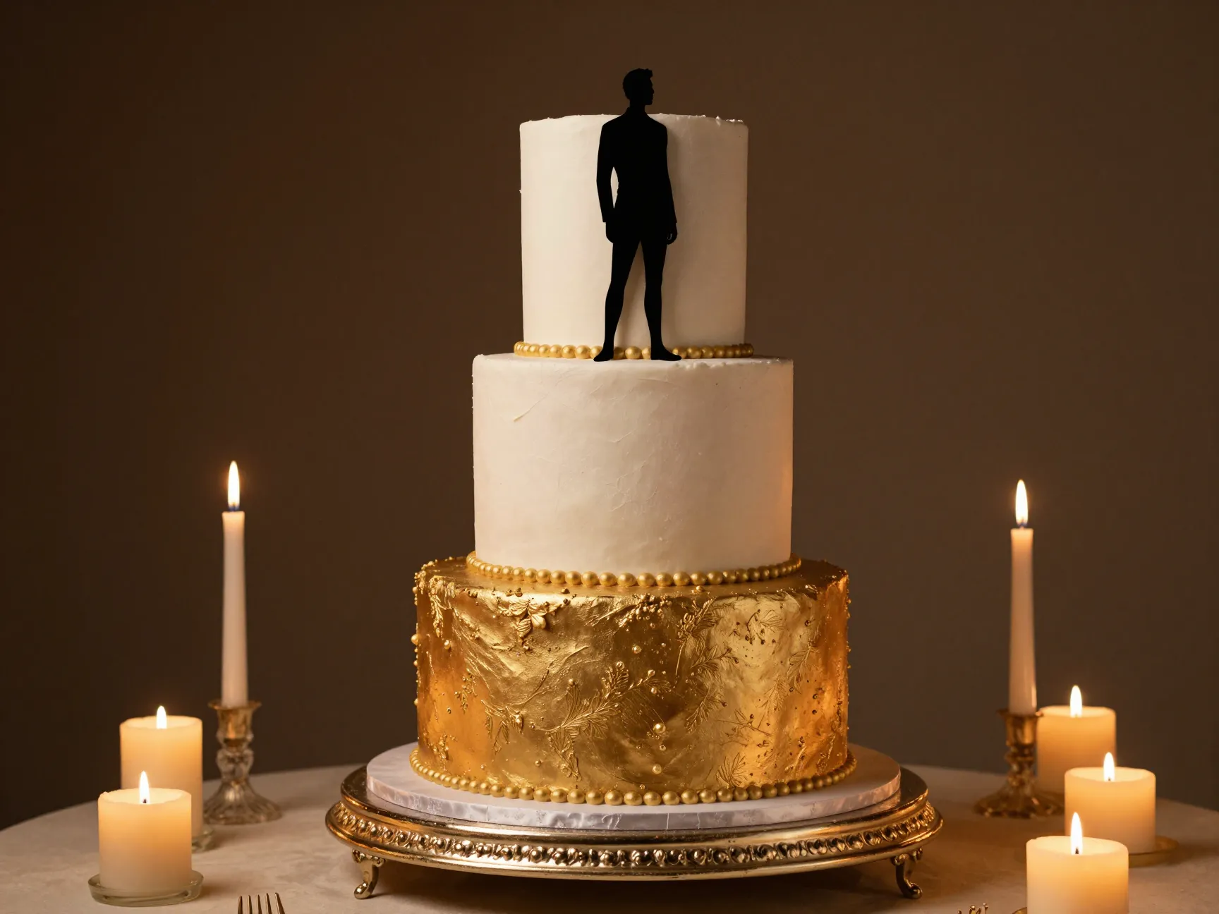 Gilded tier masterpiece old hollywood glamour cake