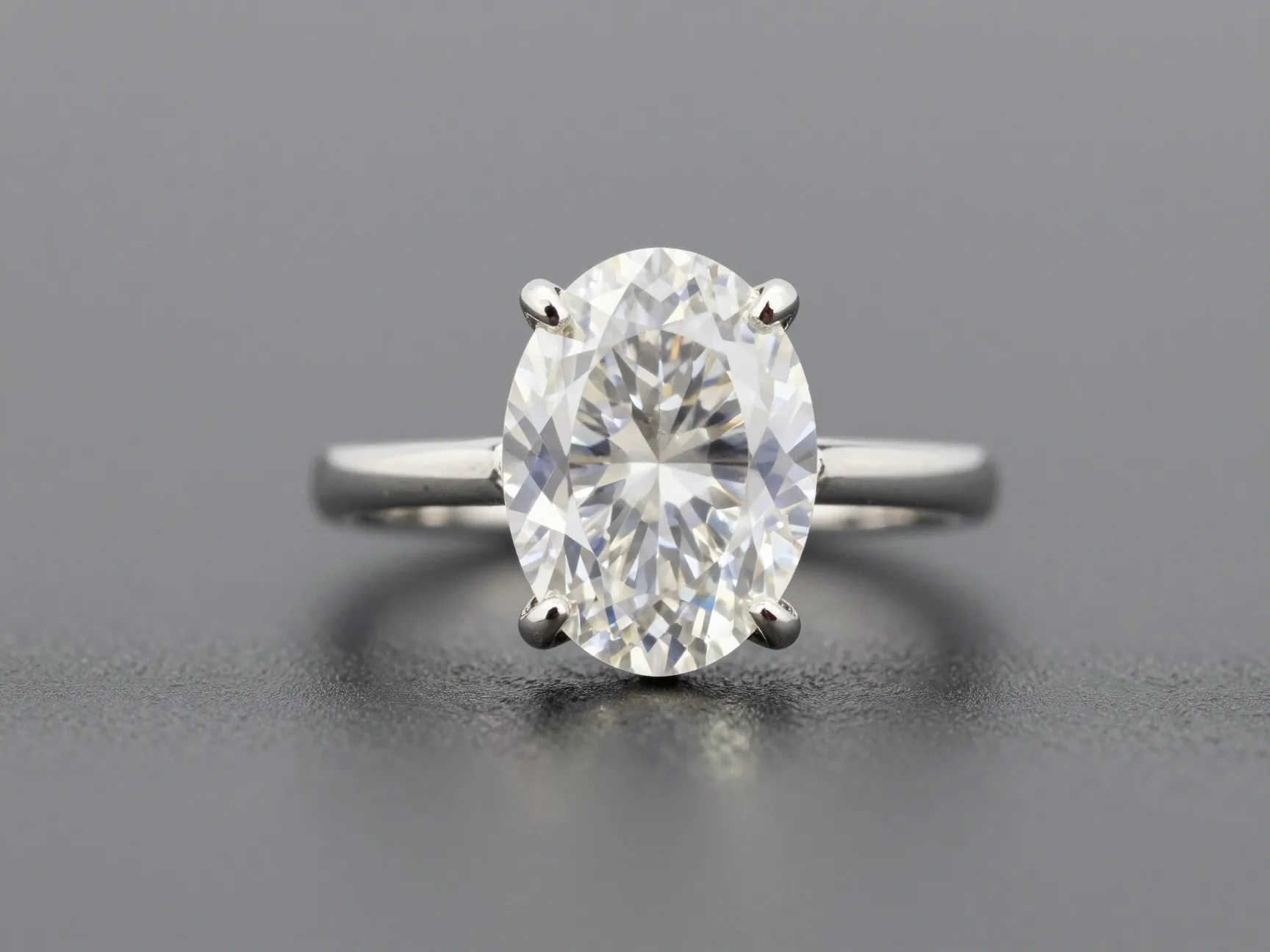 Large oval diamond solitaire bold statement ring