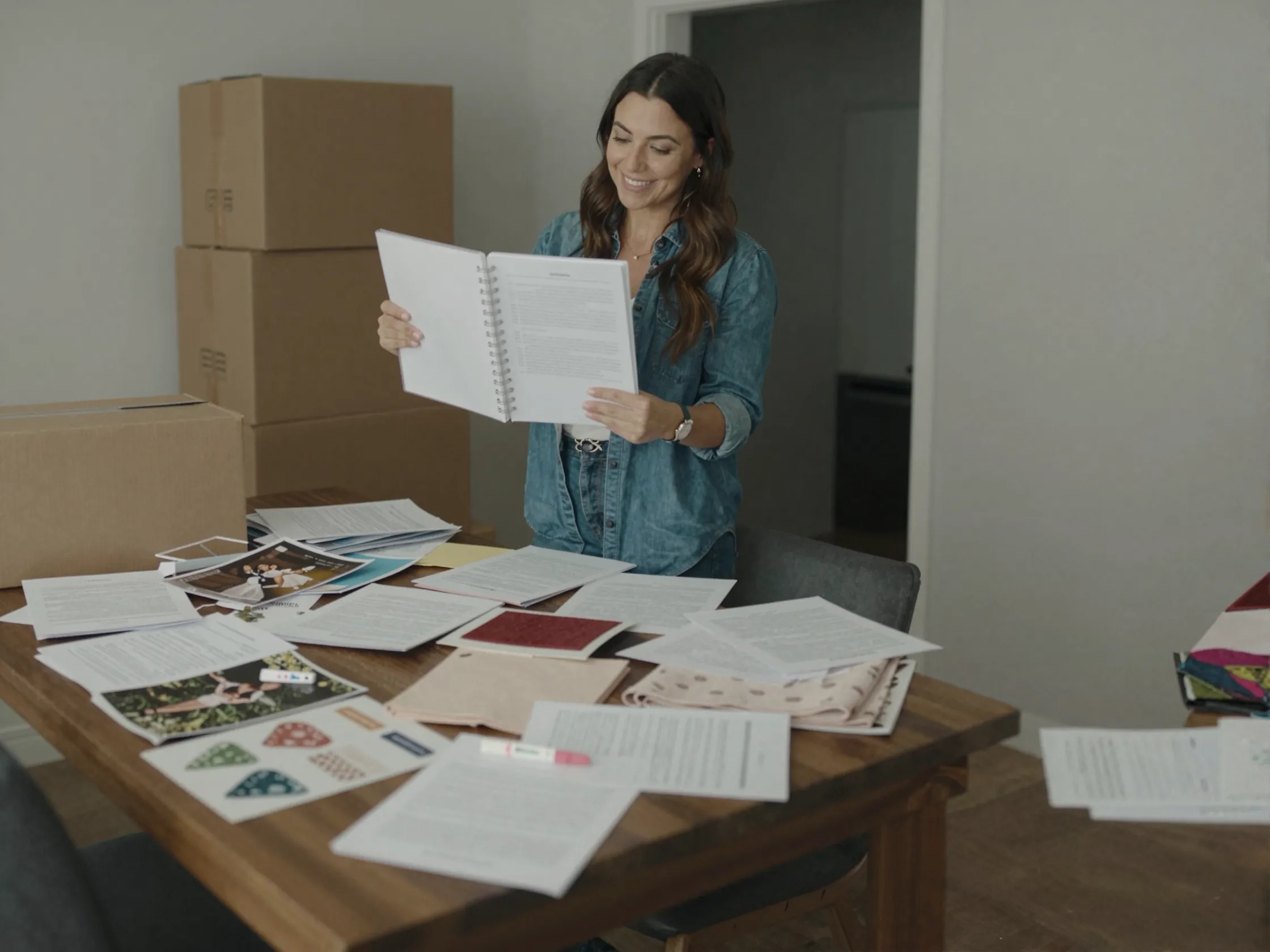 Planner stepping in to organize chaotic pile of mid planning wedding planner stepping in to organize chaotic pile of mid planning wedding documents and boxes