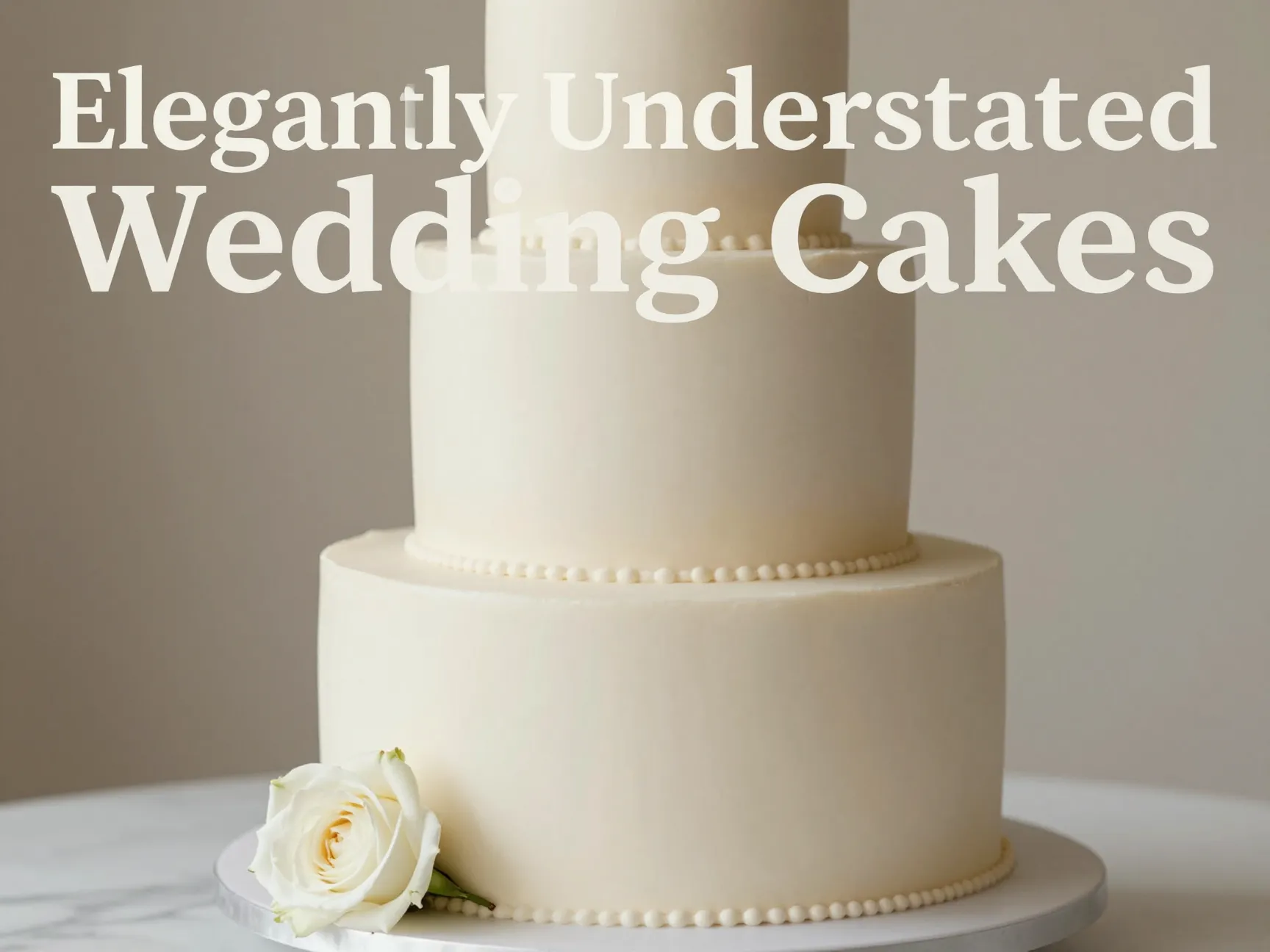 Oval matte fondant cake single white rose modern minimalist