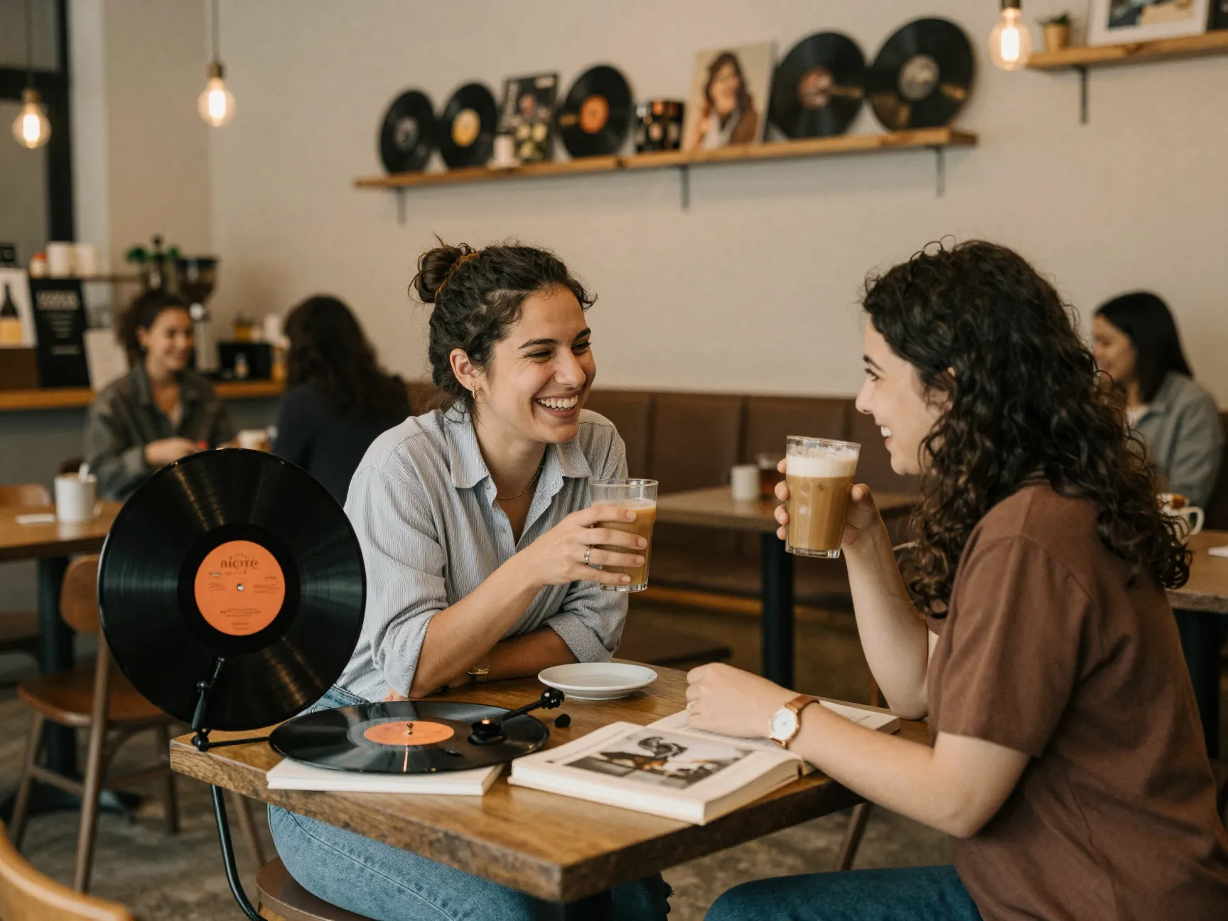 Storytelling engagement couple first date coffee shop narrative detail