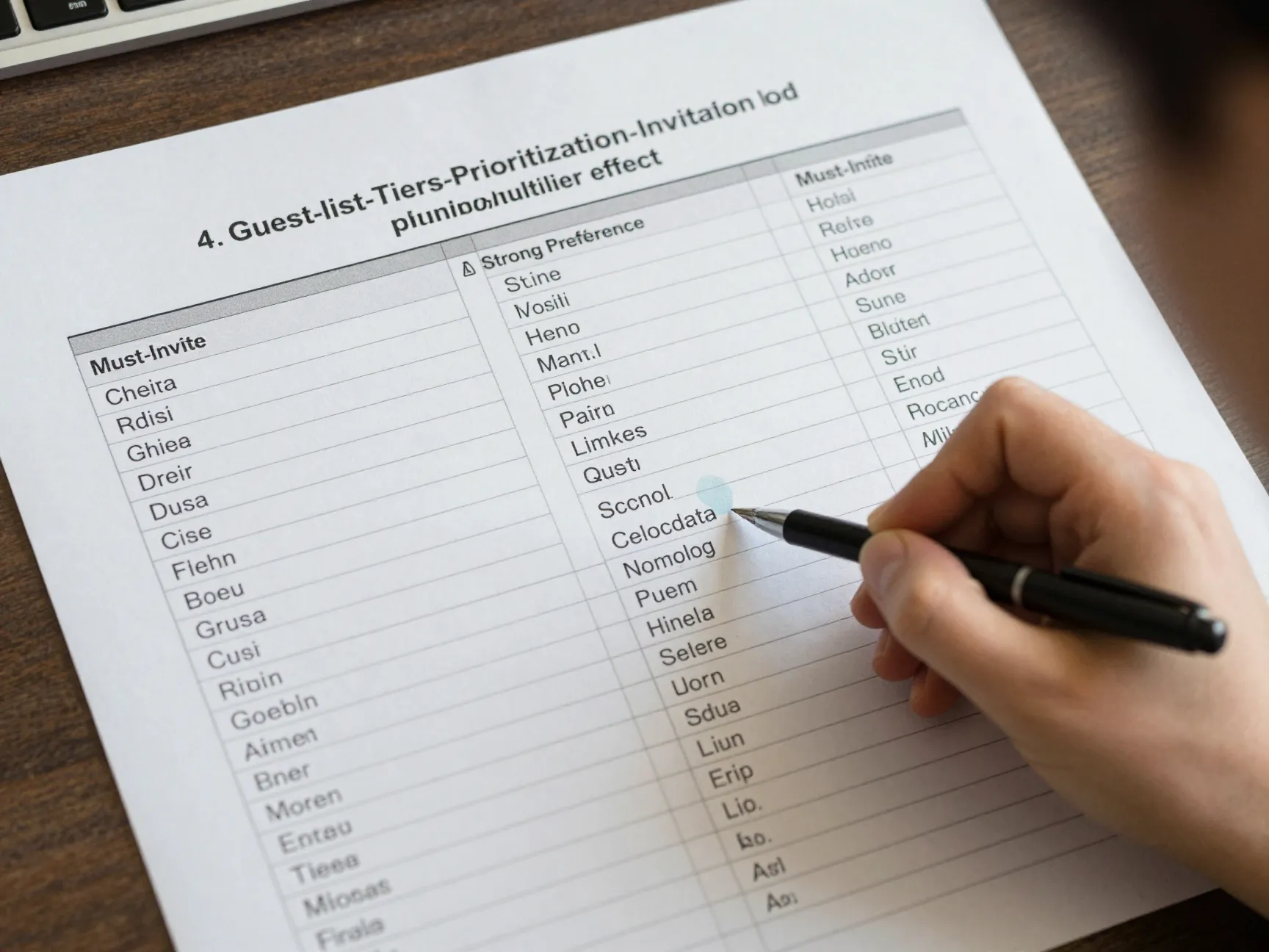 Guest list tiers prioritization invitation planning multiplier effect