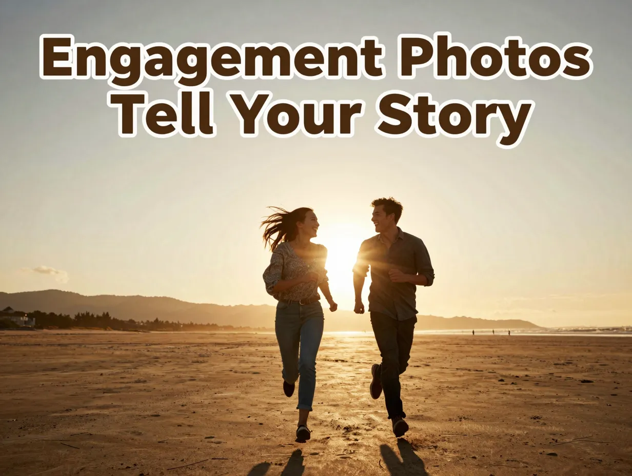 Couple running laughing golden hour sunset field cinematic