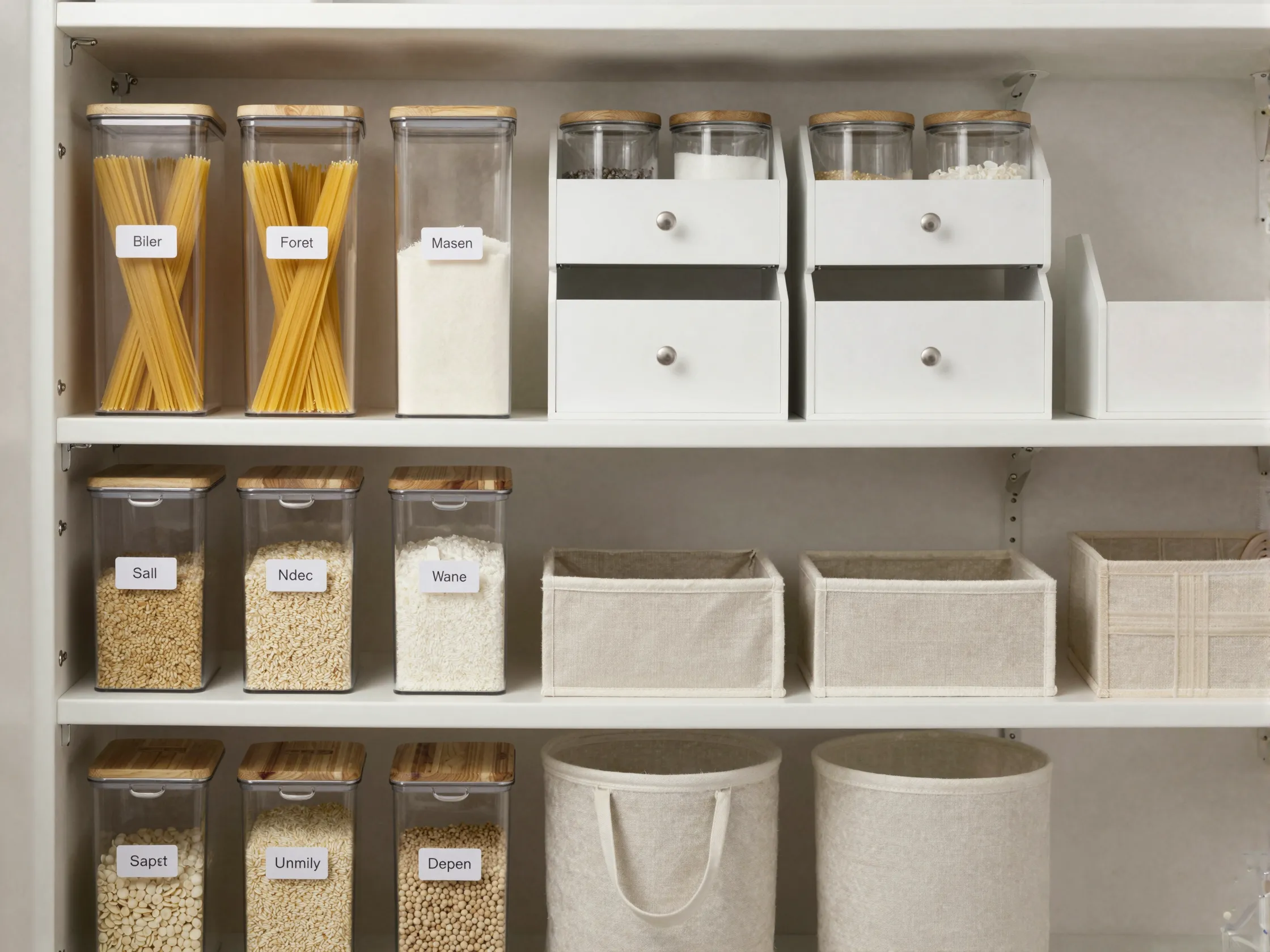 Practical home organization pantry storage bins canisters