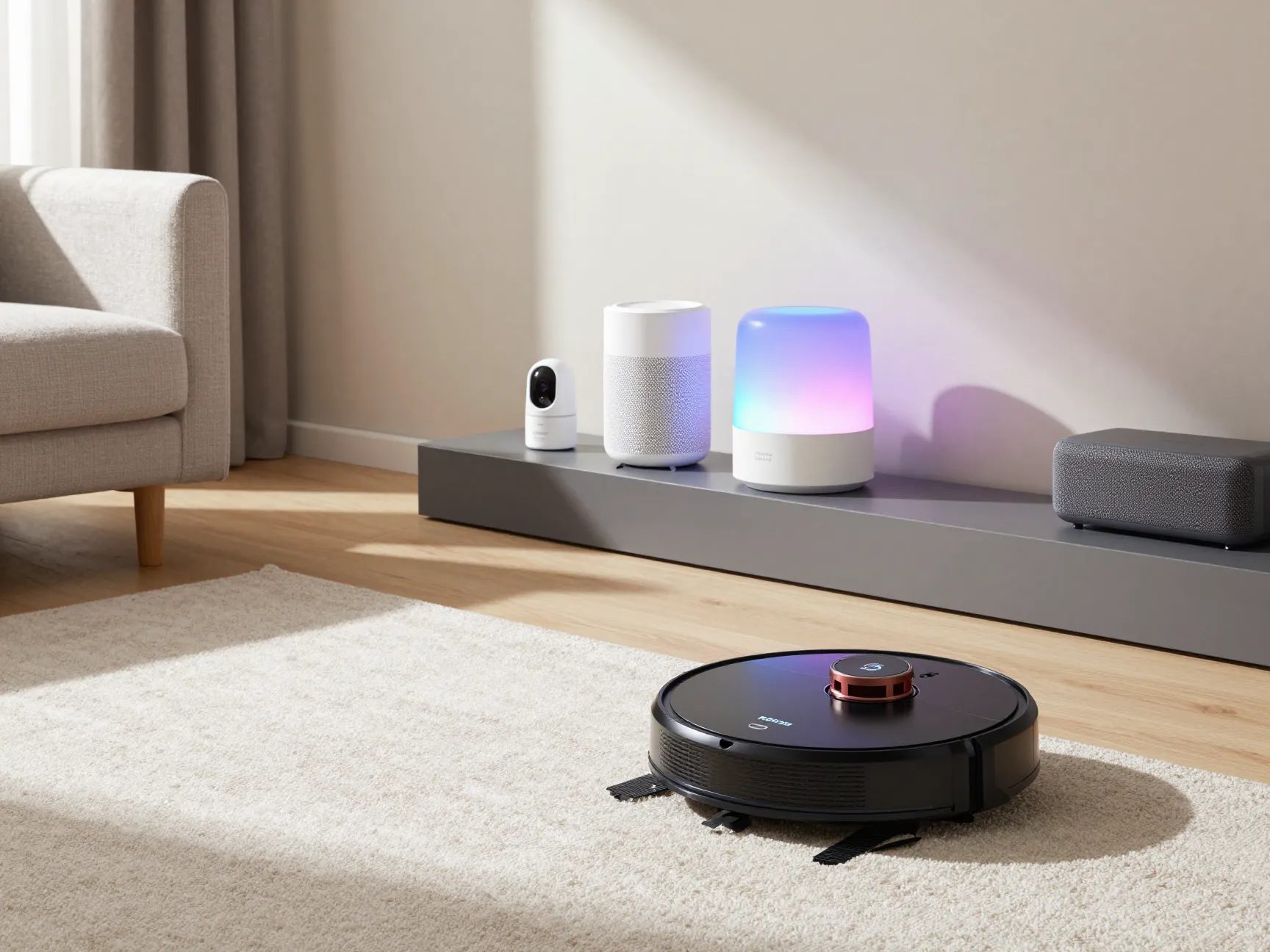 Smart home tech upgrades robot vacuum smart speaker