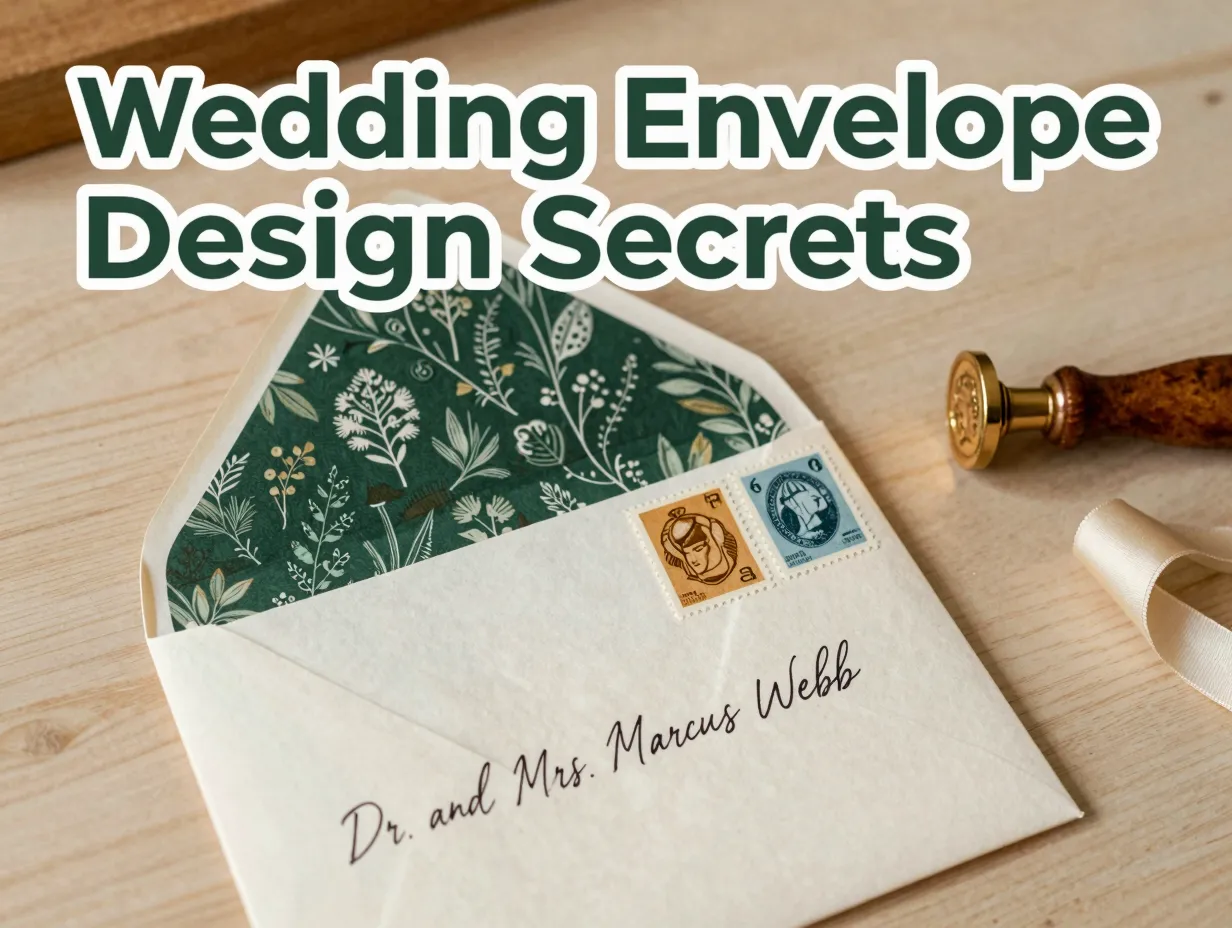 Envelope liner vintage stamps calligraphy wax seal workstation