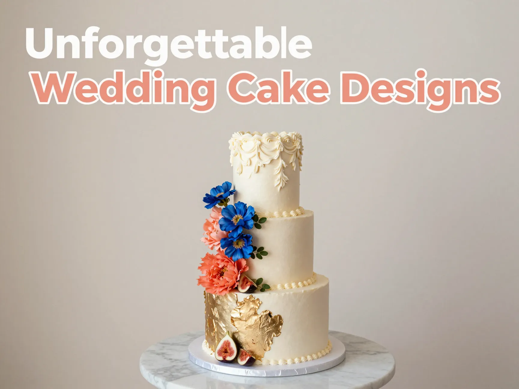 Sculptural metallic floral lambeth 2026 trend statement wedding cake