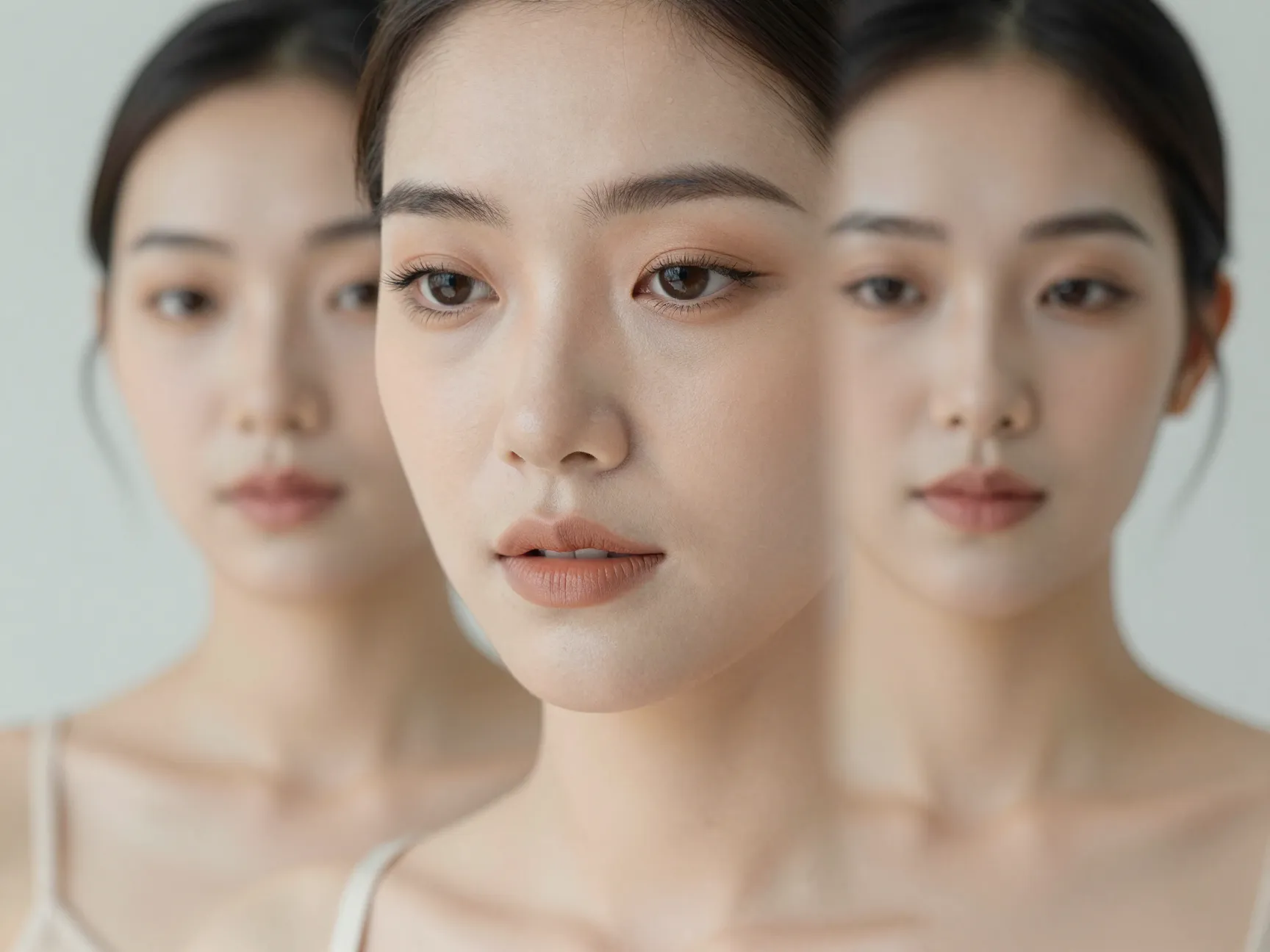 Asian bride minimalist lingerie makeup muted beige skin better look