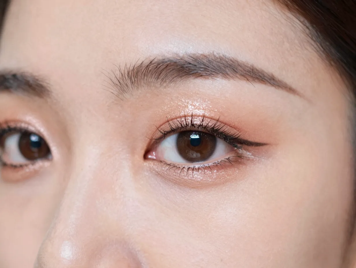 Asian bride inner corner champagne highlighter bright wide eye effect