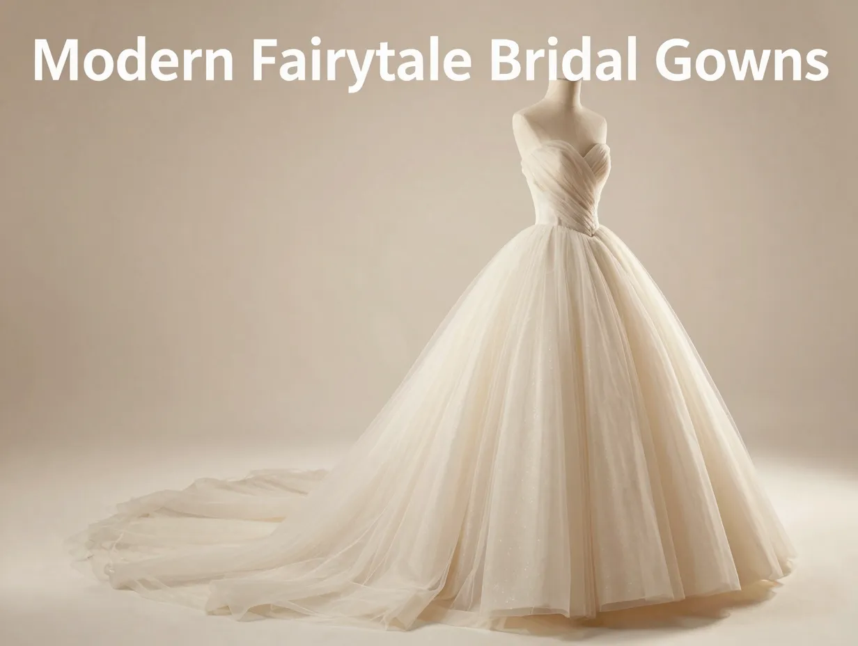 Ivory tulle ball gown corset bodice ethereal backdrop fashion cover