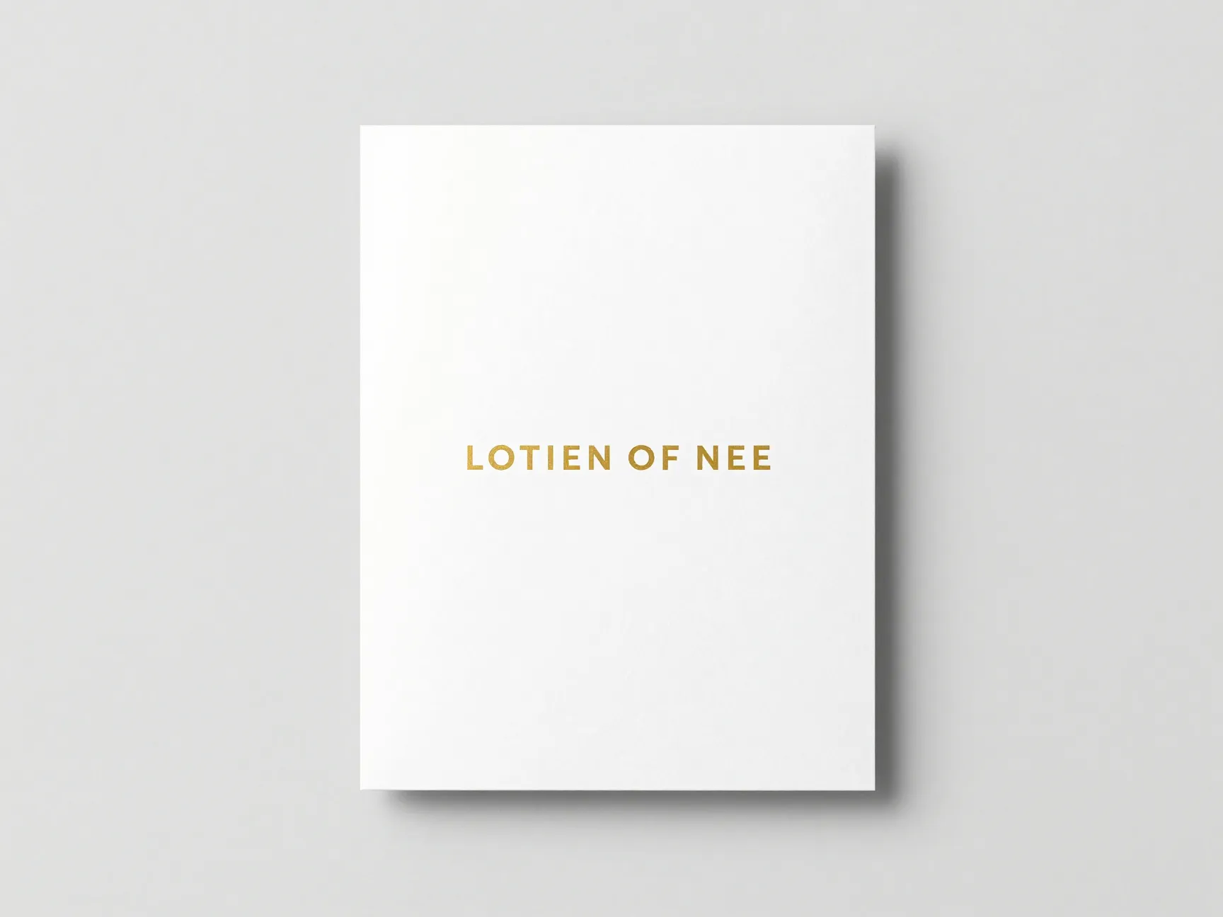 Modern minimalist invitation with white space gold line sans serif font
