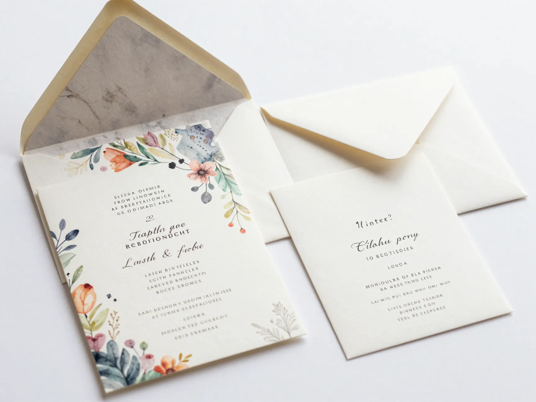 Minted independent artist one of a kind wedding invitation suite