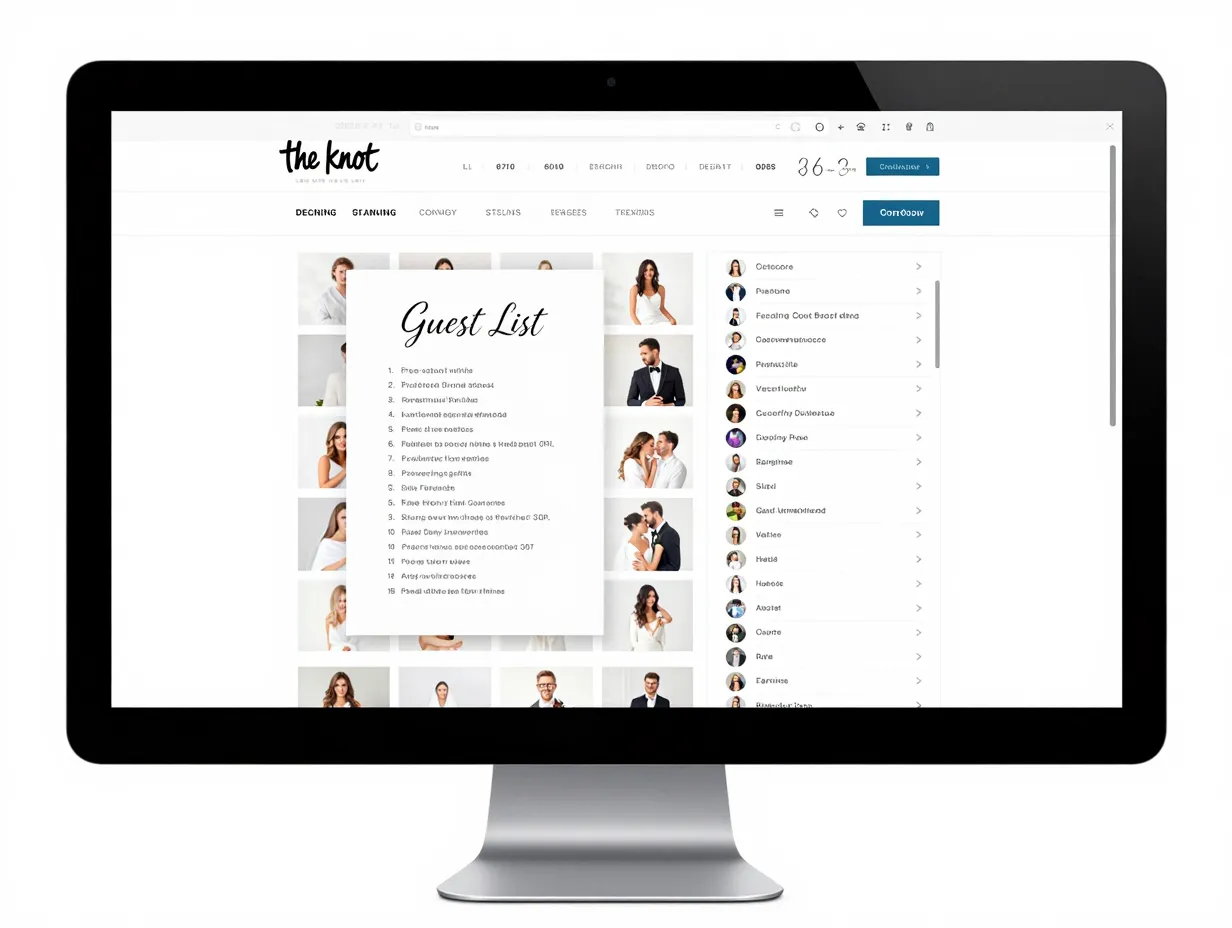 The knot large wedding planning vendor directory website design