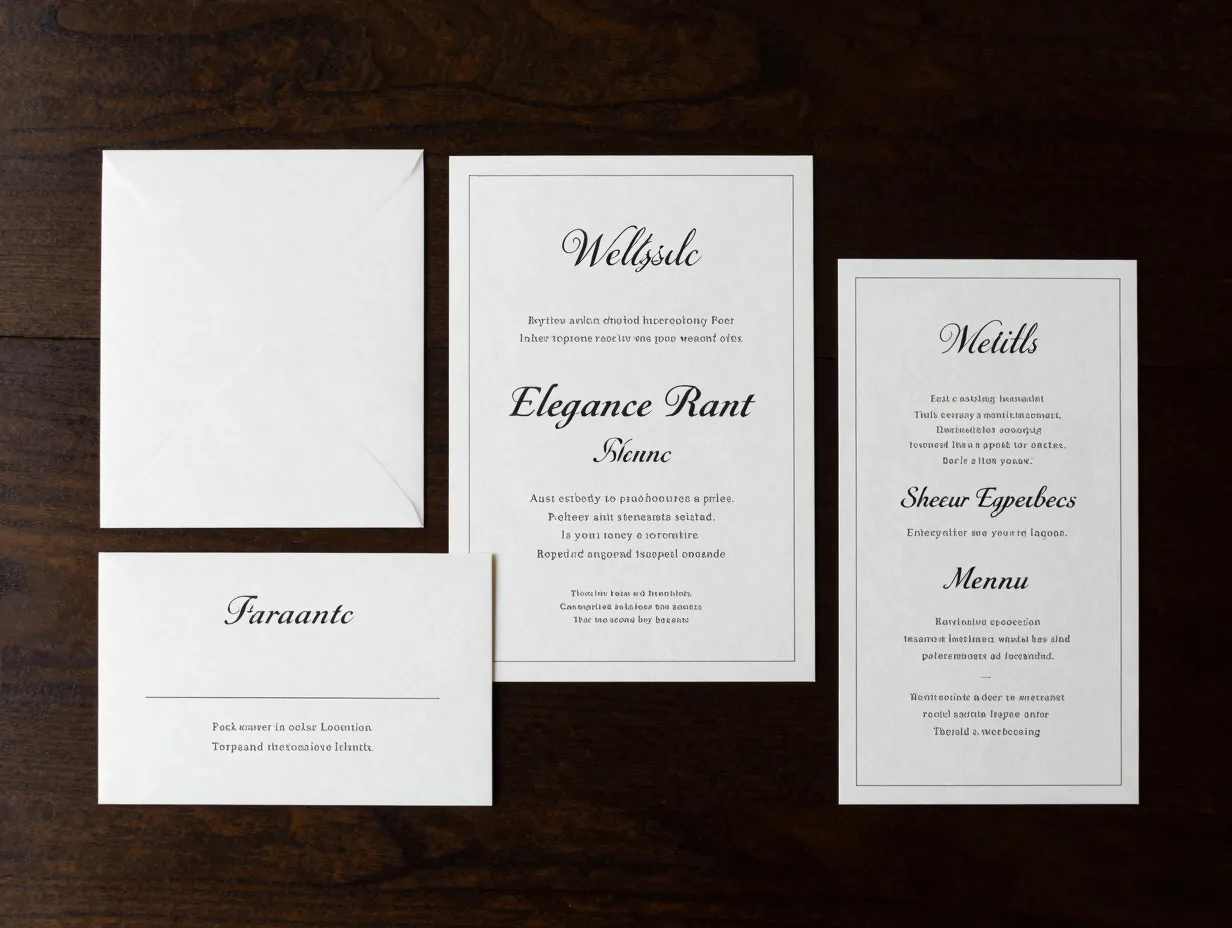 Classic elegance ivory base black typography serif font suite