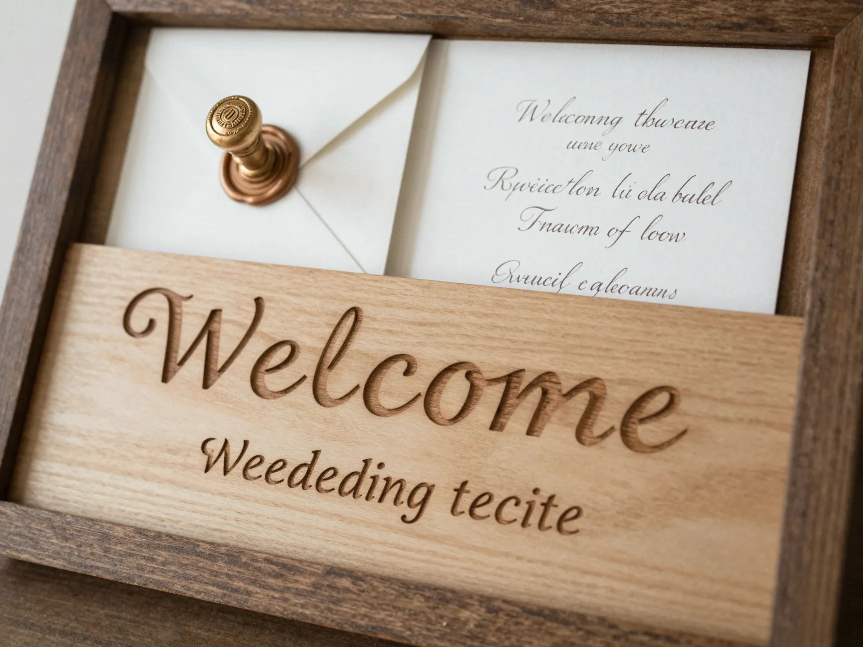 Personalized engraved wood signage rustic wedding details