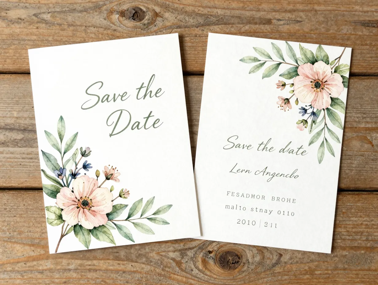 Botanical floral illustration suite watercolor sage green blush corner details