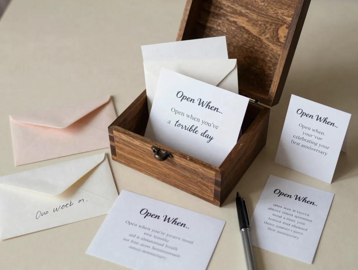 Open when cards guest book station with decorative box