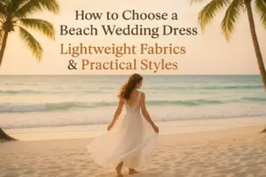 Read more about the article How to Choose a Beach Wedding Dress: Lightweight Fabrics & Practical Styles