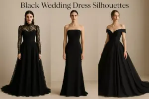 Read more about the article 7 Stunning Black Wedding Dresses for the Bold and Unconventional Bride