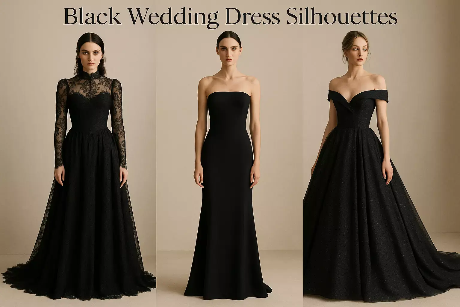 Read more about the article 7 Stunning Black Wedding Dresses for the Bold and Unconventional Bride