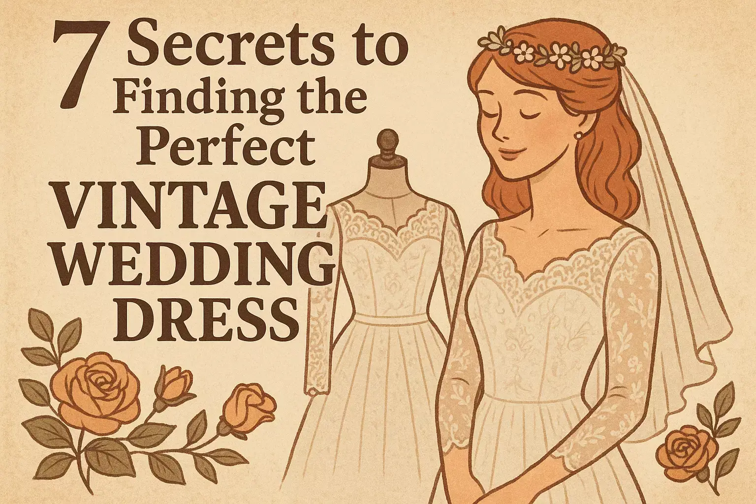 Read more about the article 7 Secrets to Finding the Perfect Vintage Wedding Dress