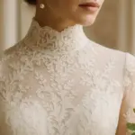 7 High Neck Wedding Dresses for a Chic and Elegant Statement