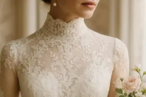 Read more about the article 7 High Neck Wedding Dresses for a Chic and Elegant Statement
