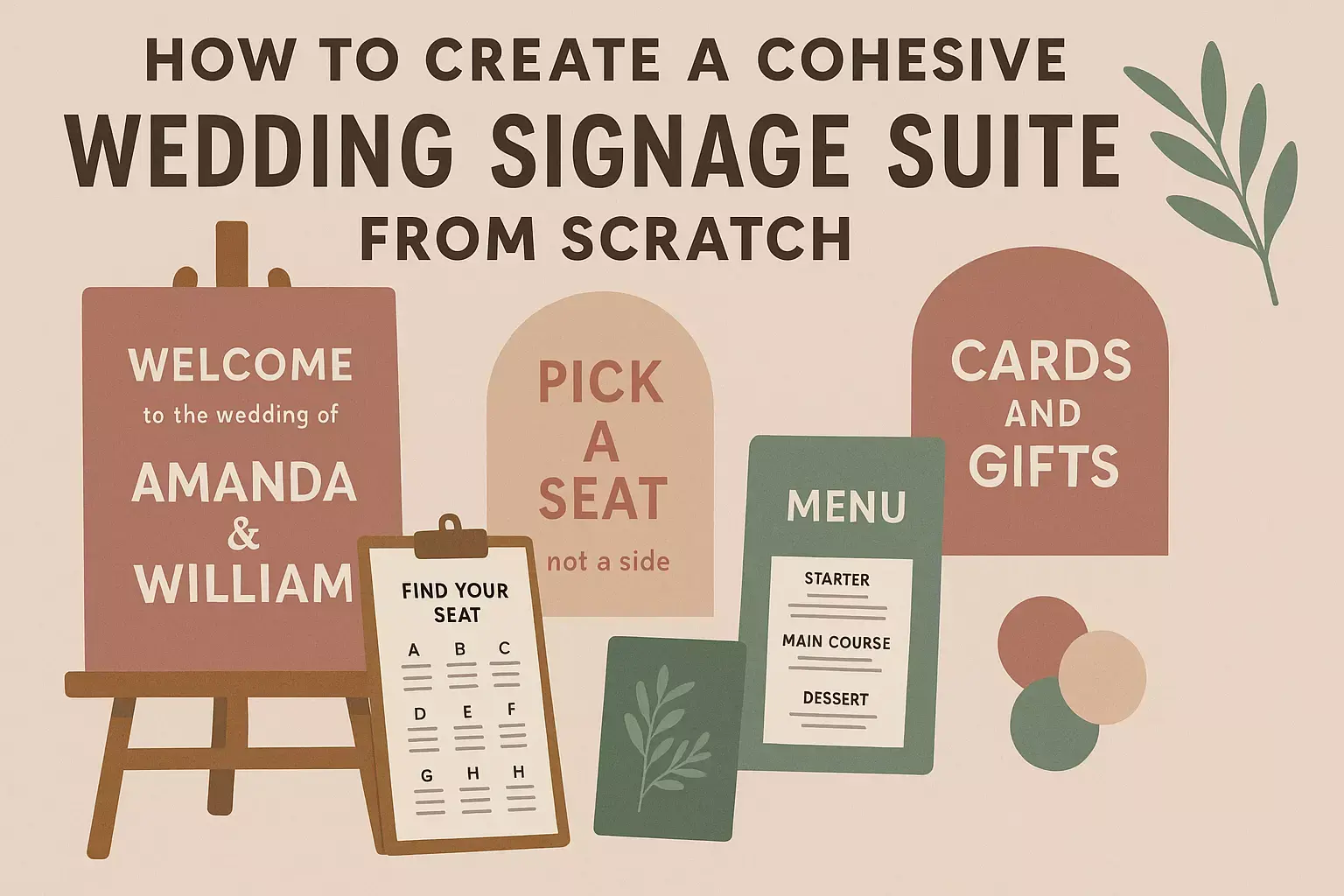 Read more about the article How to Create a Cohesive Wedding Signage Suite from Scratch