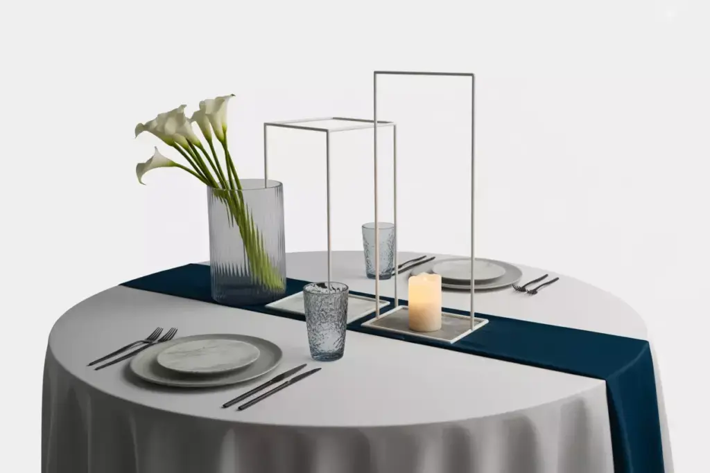 Modern minimalist sophistication wedding table studio shot
