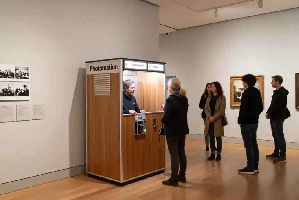 Brooklyn museum 1960s photomaton exhibit educator demonstration gallery