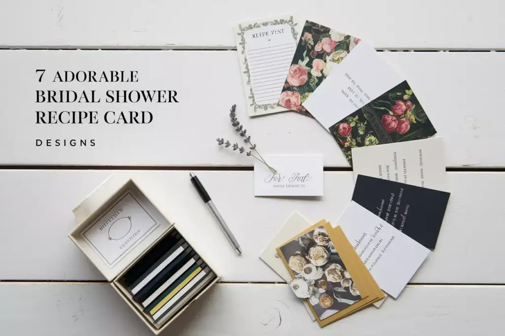 A heirloom recipe card collection for a modern bride at her shower