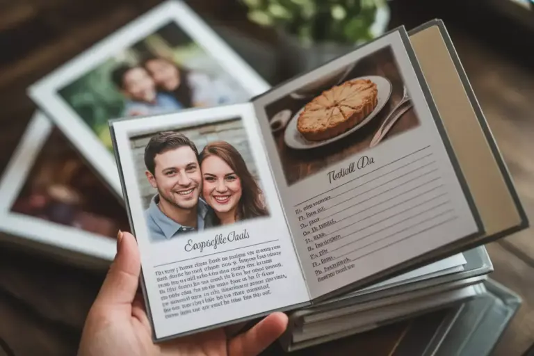 Personalized Photo Recipe Cards With Engagement Photo Background